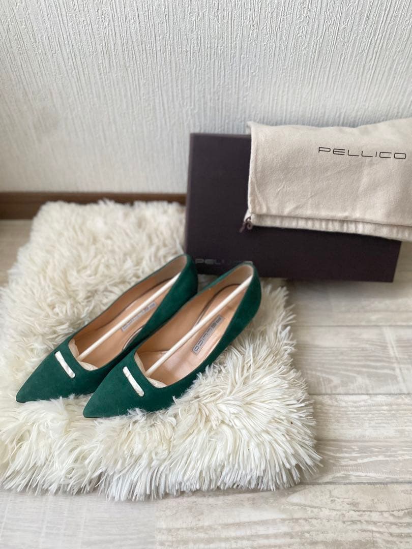 【お値下げ】PELLICOスエード ポインテッドトゥ パンプス 23〜23.5㌢