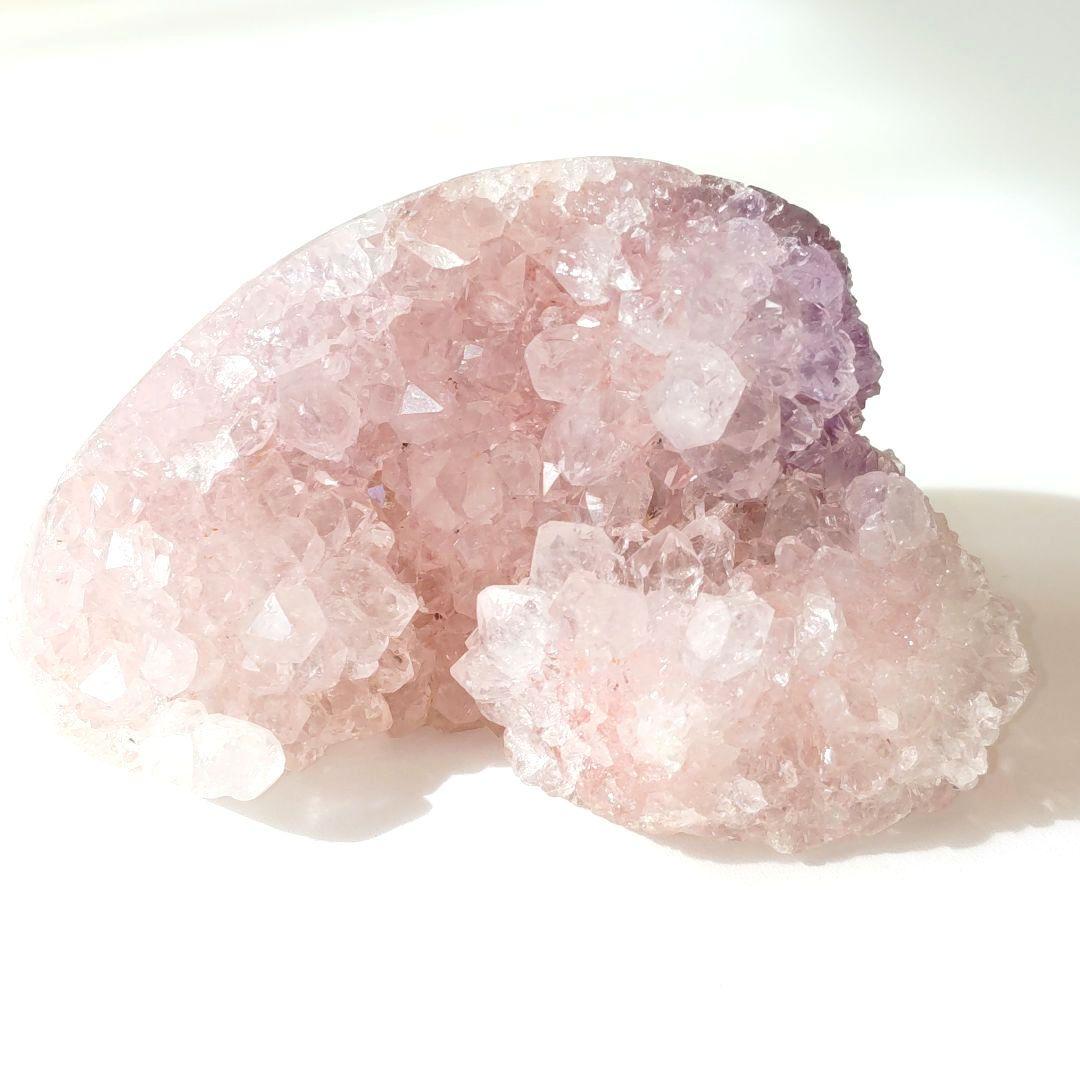 高品質　ピンクアメジスト　原石　クラスター　キラキラ　ブラジル産