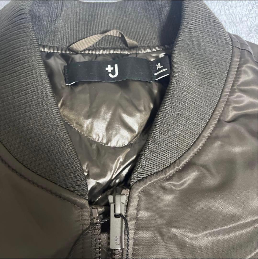 UNIQLO +JハイブリッドダウンオーバーサイズMA-1 XL グレー 新品