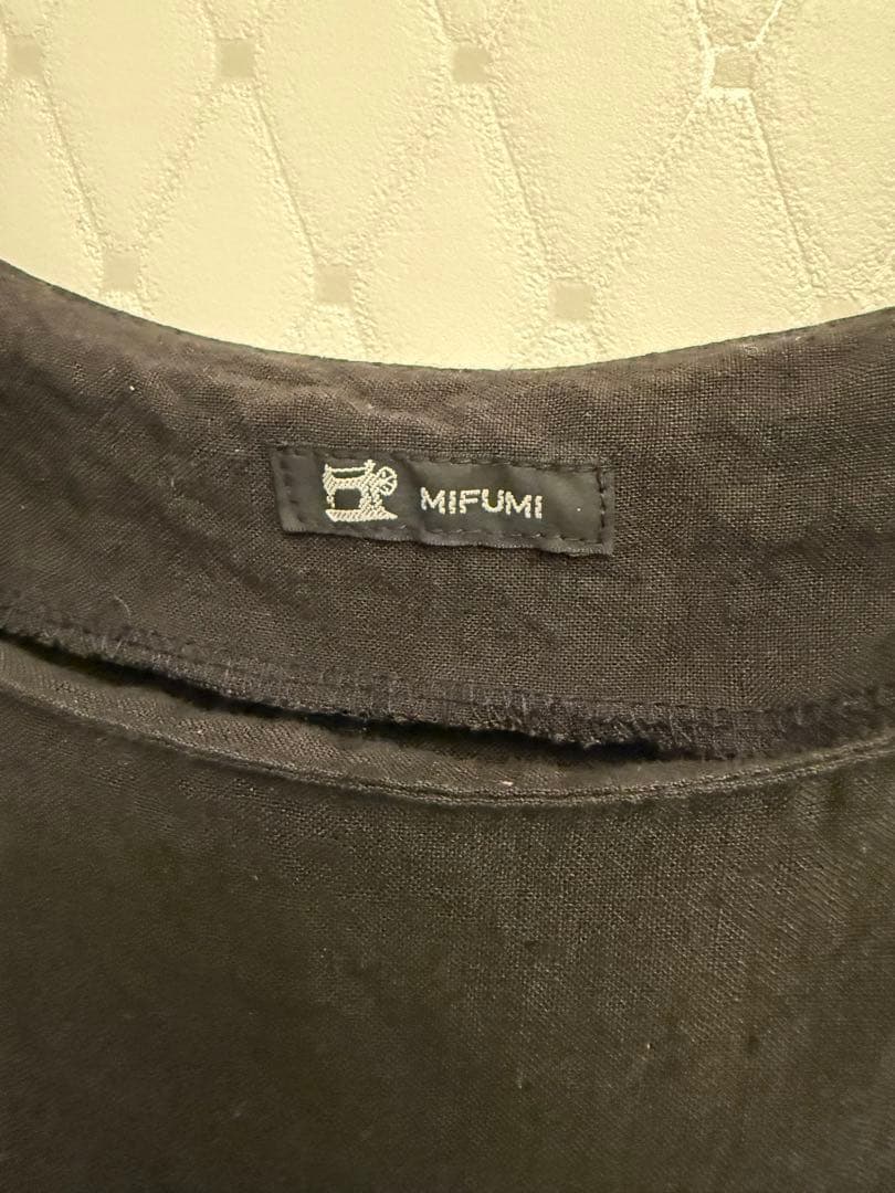 Mifumi リネン ワンピース コケットキャミワンピース　麻