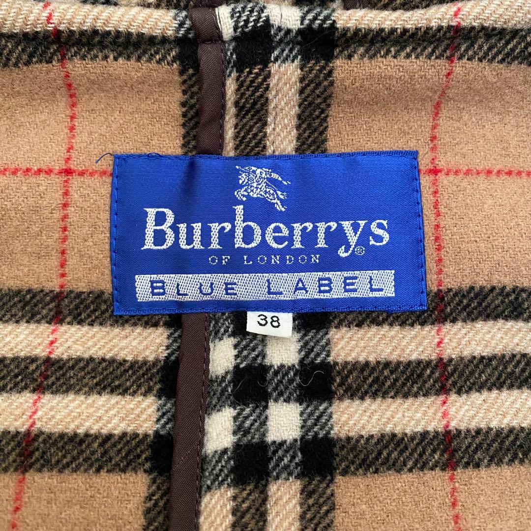 【美品】バーバリーブルーレーベル　ダッフルコート　トグルボタン　ロング丈　38