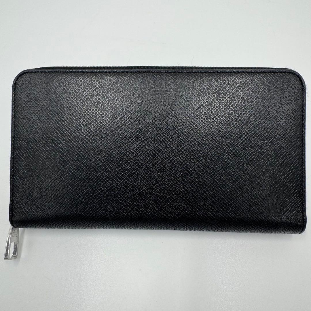 ルイヴィトン タイガ ジッピーオーガナイザー レザー ラウンド 長財布 黒