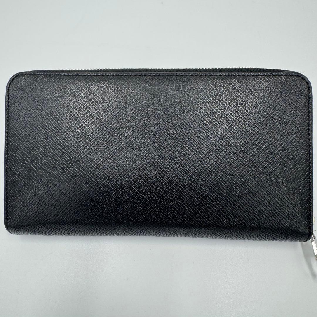 ルイヴィトン タイガ ジッピーオーガナイザー レザー ラウンド 長財布 黒