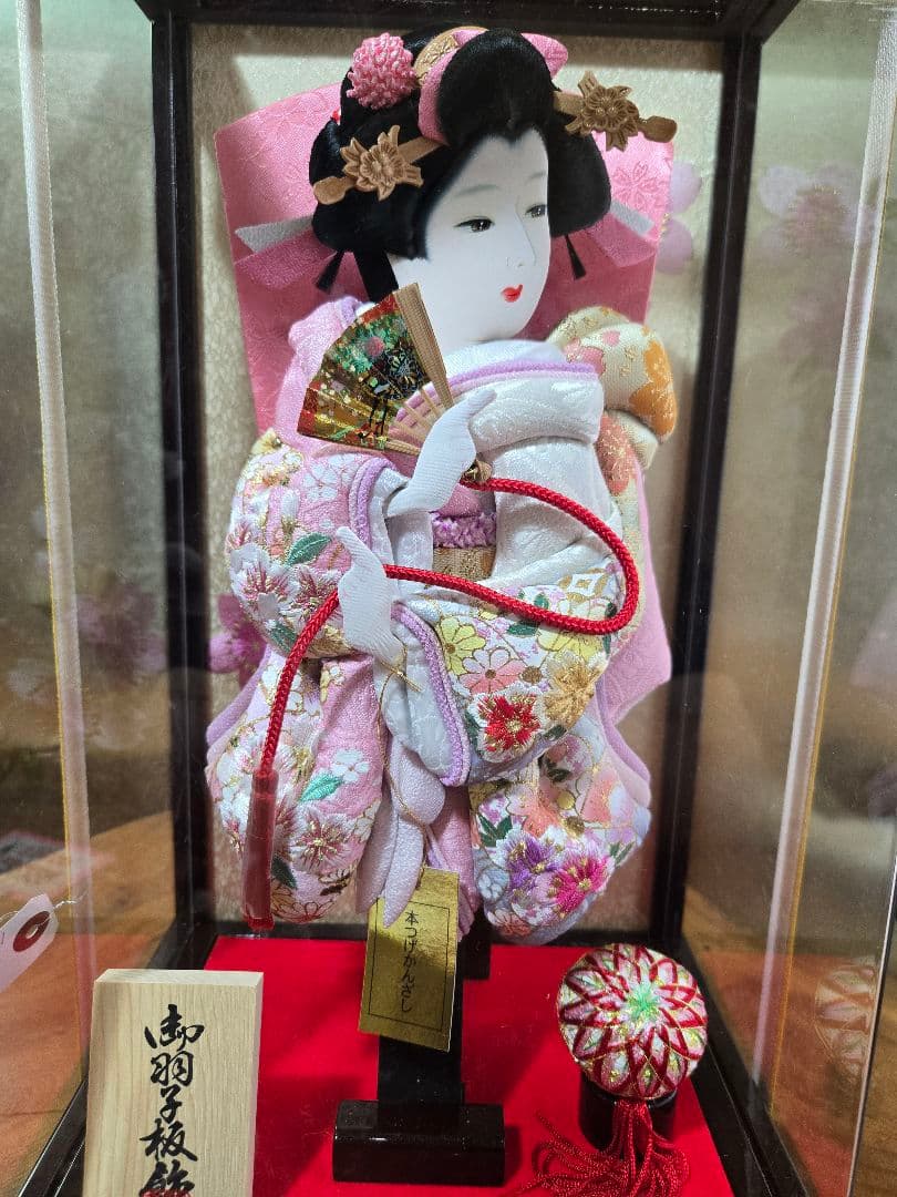 【一点限り】正月飾り　羽子板　ケース飾り　H44