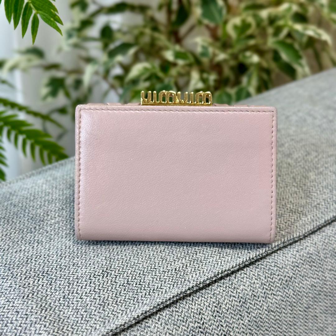 Miu Miu ミュウミュウ マテラッセ ミニウォレット 三つ折り財布