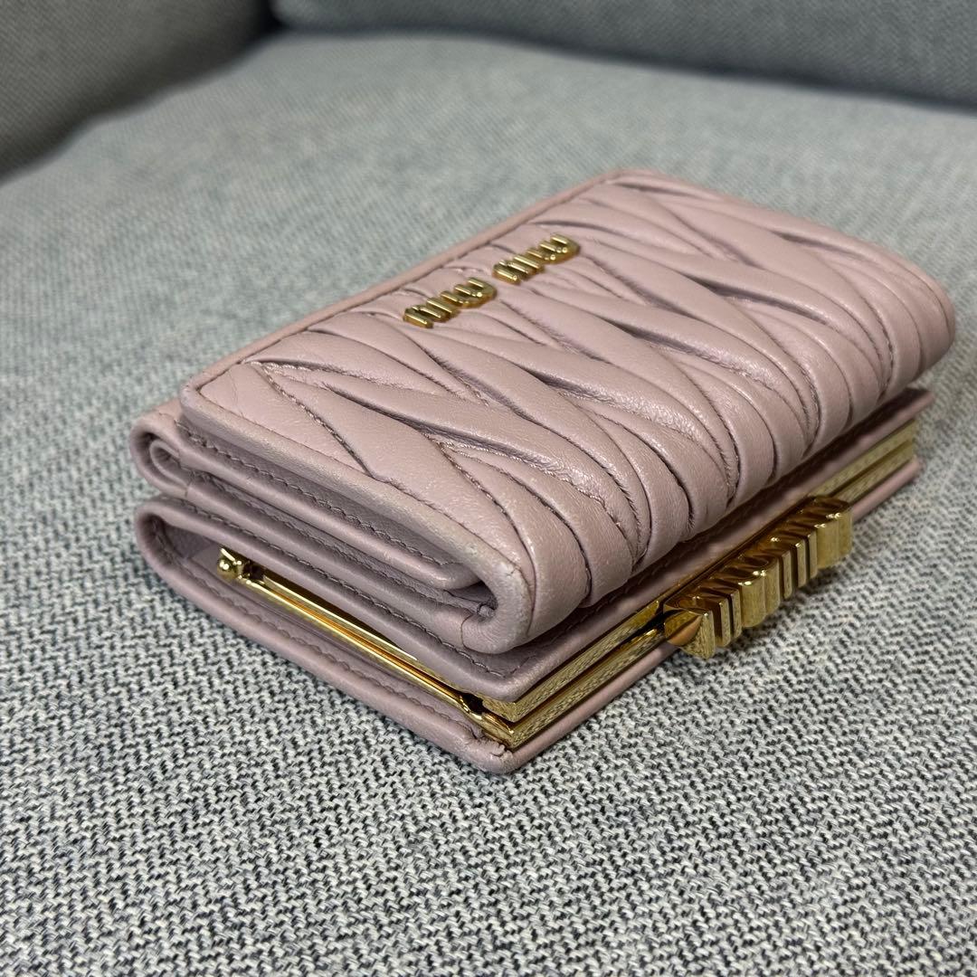 Miu Miu ミュウミュウ マテラッセ ミニウォレット 三つ折り財布