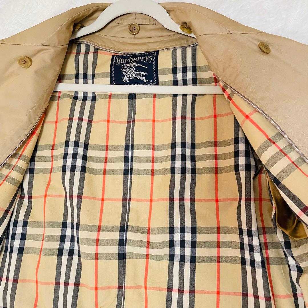 希少★Burberryバーバリー　ノバチェック裏地 付きトレンチコート L