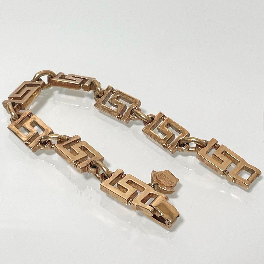 GIANNI VERSACE ヴェルサーチ グレカ チェーンブレス ゴールド