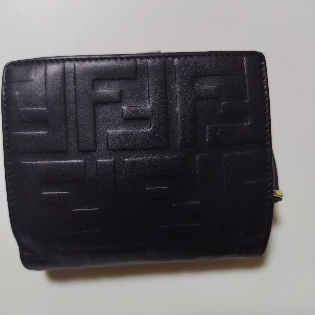 FENDI 二つ折り財布 ブラック/ブラウン