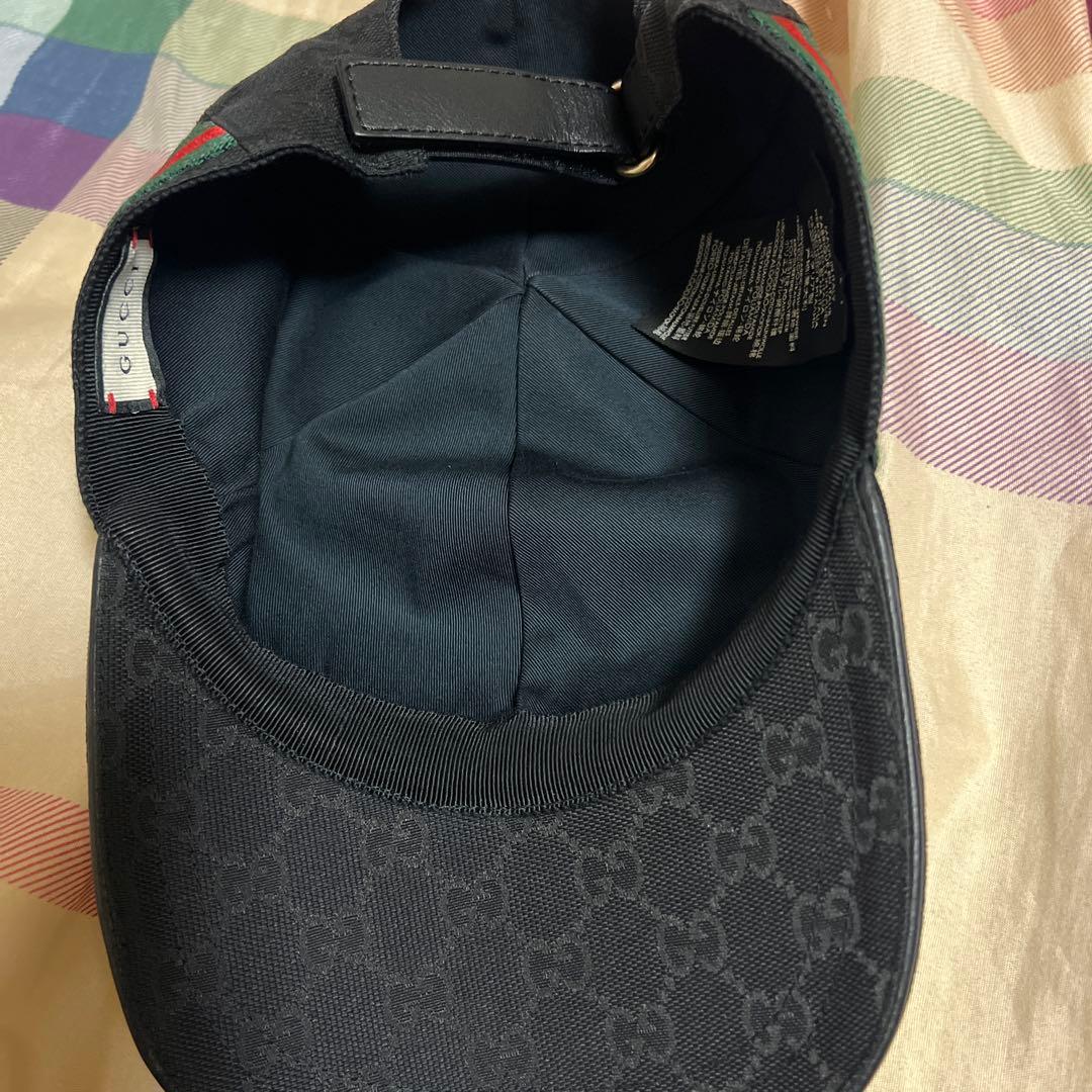 GUCCI GGパターンキャップ 黒