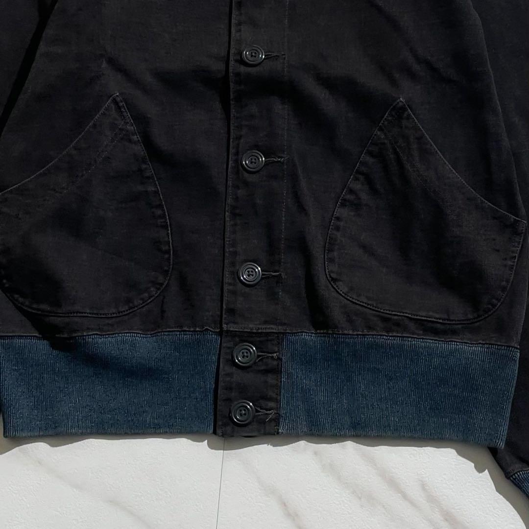 美品✨RRL ラルフローレン スタジャン ベースボールジャケット ブルゾン 黒