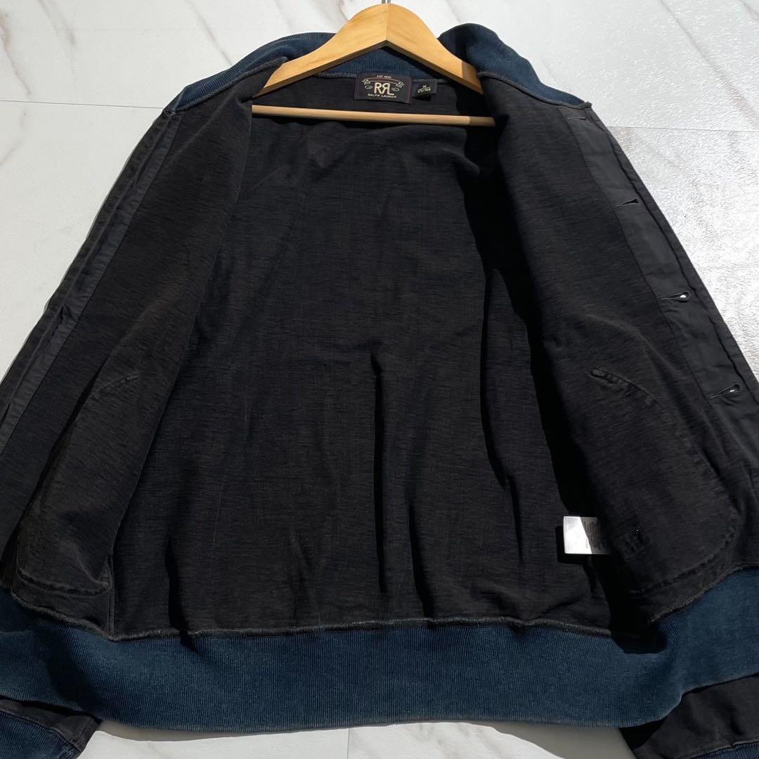 美品✨RRL ラルフローレン スタジャン ベースボールジャケット ブルゾン 黒