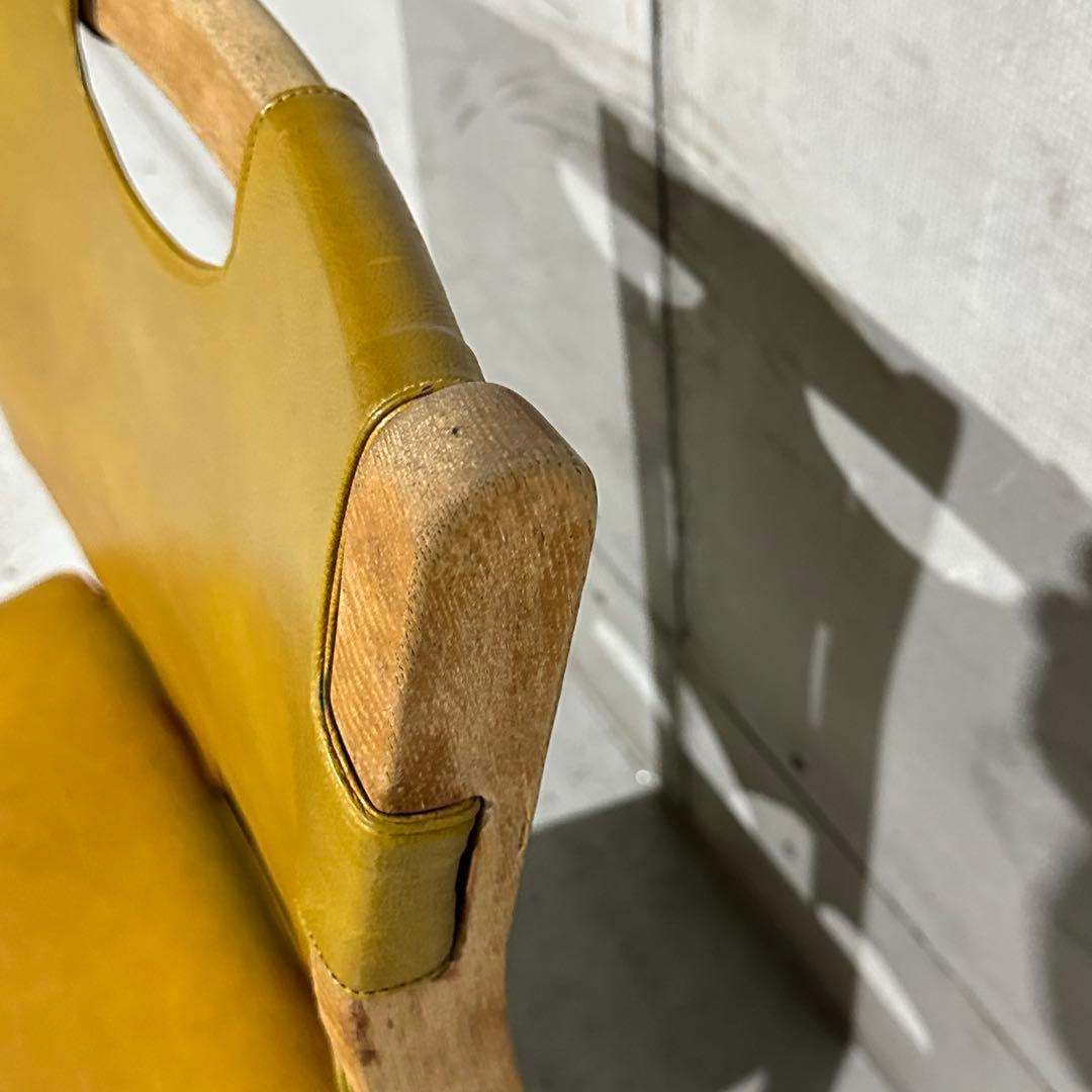 ★80s★MARUNI マルニ木工 レザー ダイニングチェア 本革 ヴィンテージ