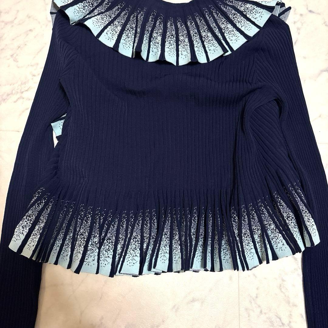 EMPORIO ARMANI グラデーション カーディガン フリル ワンピース