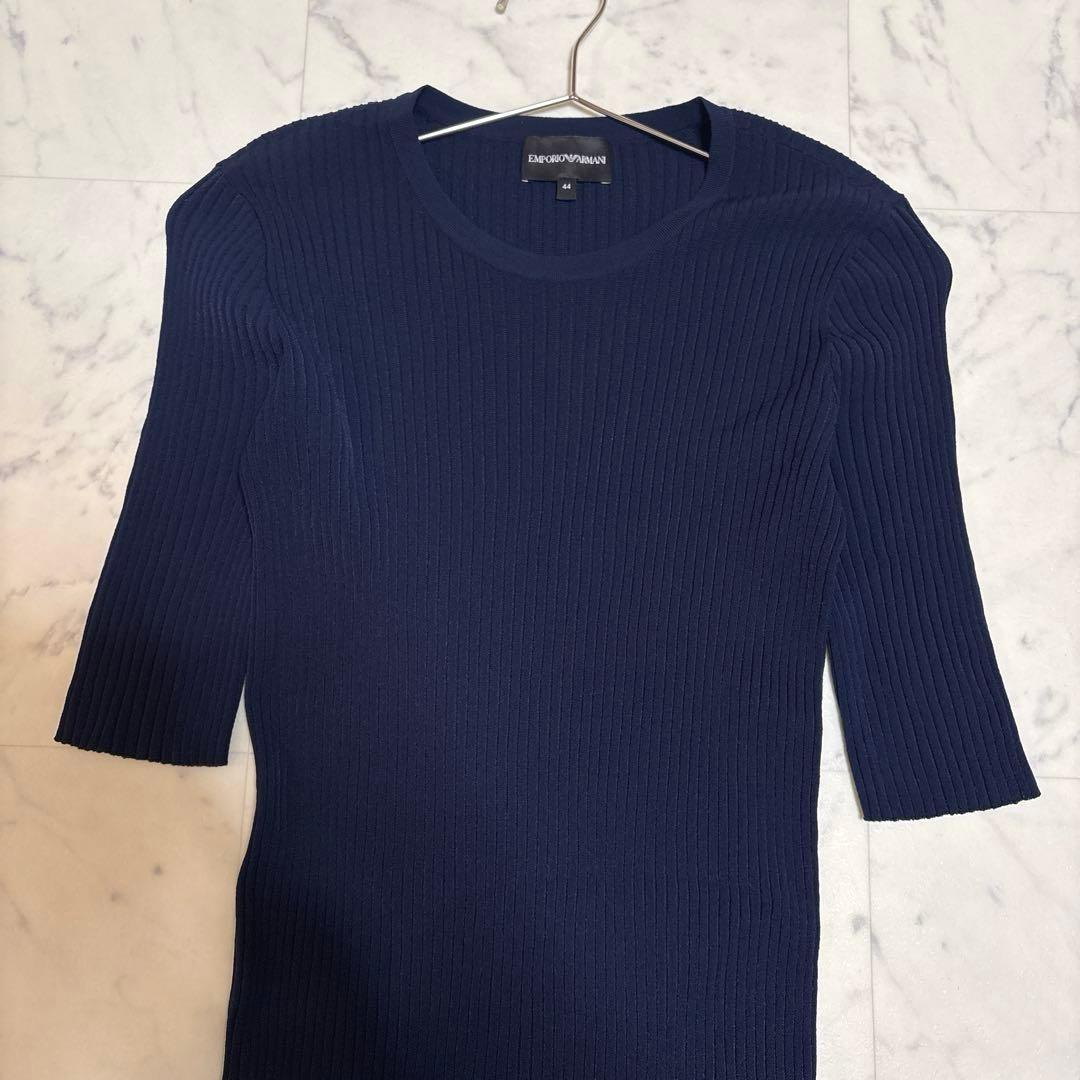 EMPORIO ARMANI グラデーション カーディガン フリル ワンピース