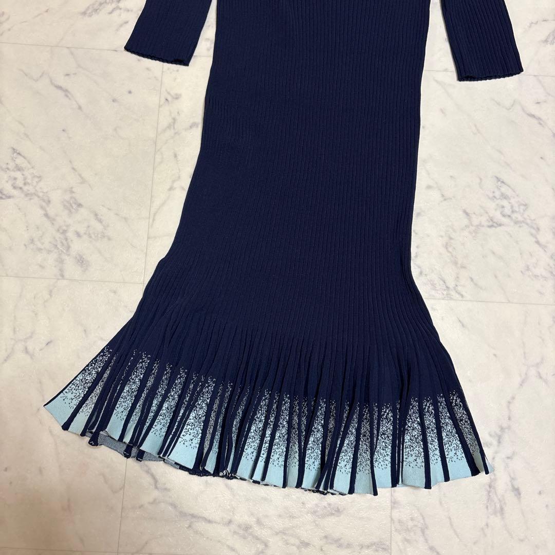 EMPORIO ARMANI グラデーション カーディガン フリル ワンピース