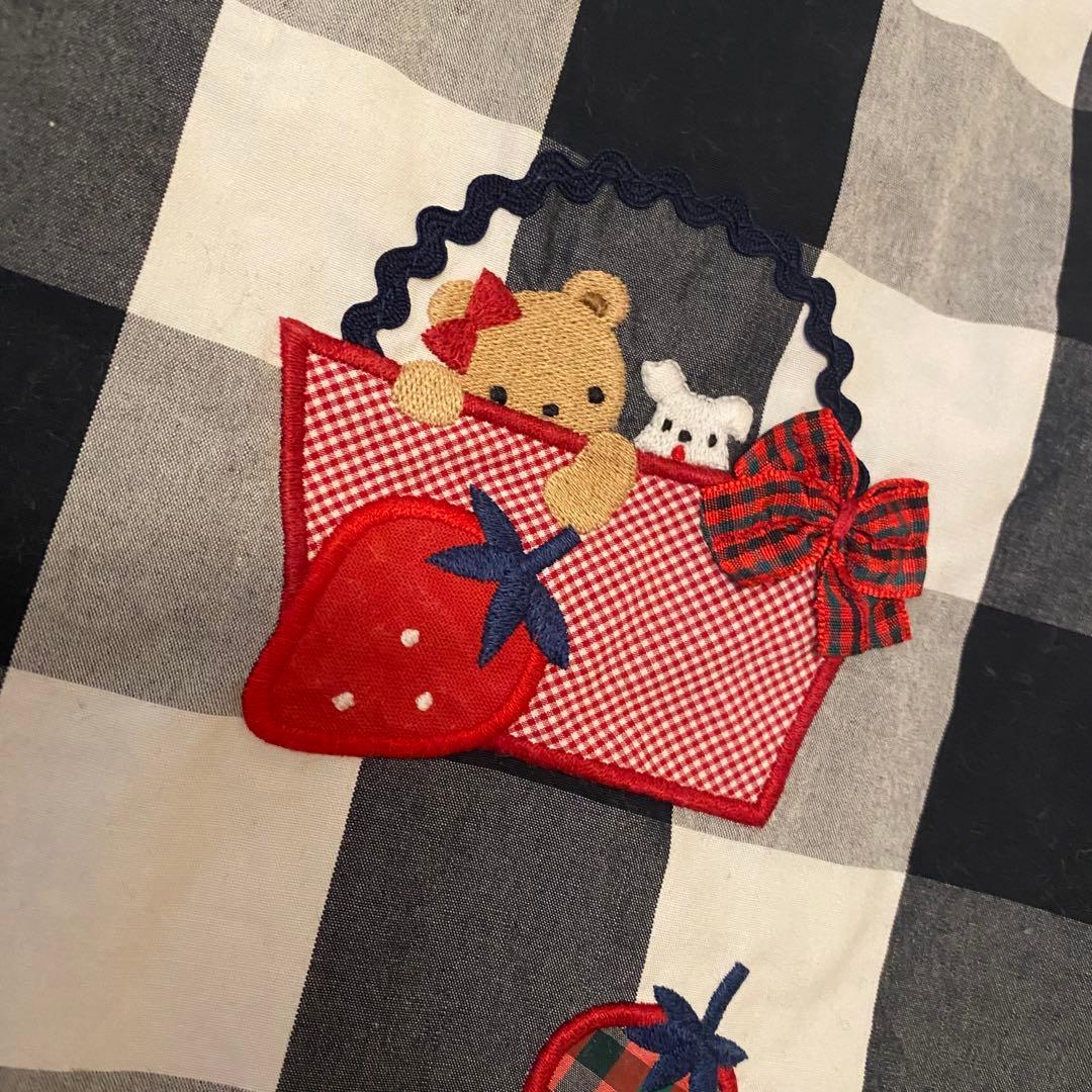 familiar チェック柄ワンピース 80