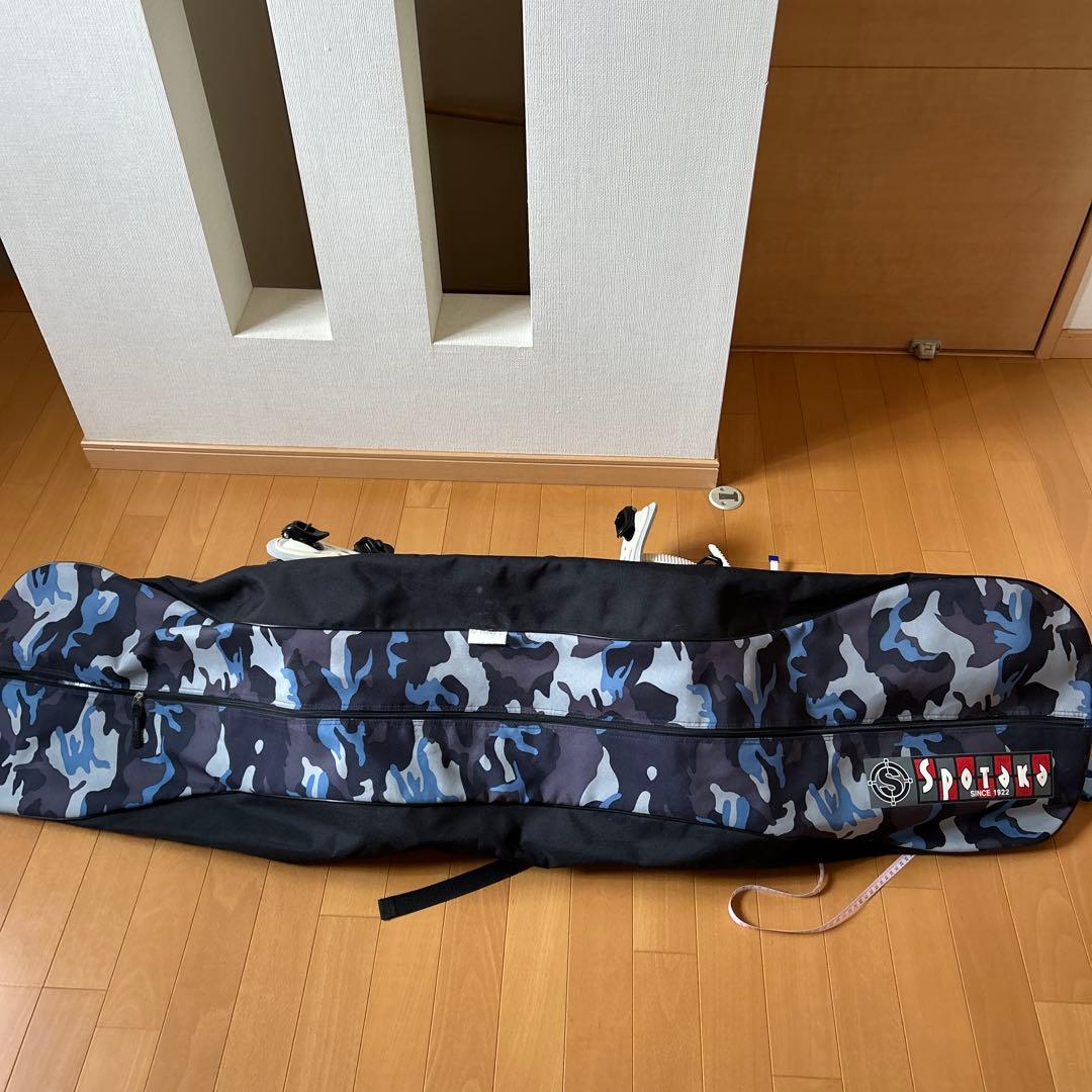 スノーボードビンディング ホワイト/ブラックケース付石原工務店