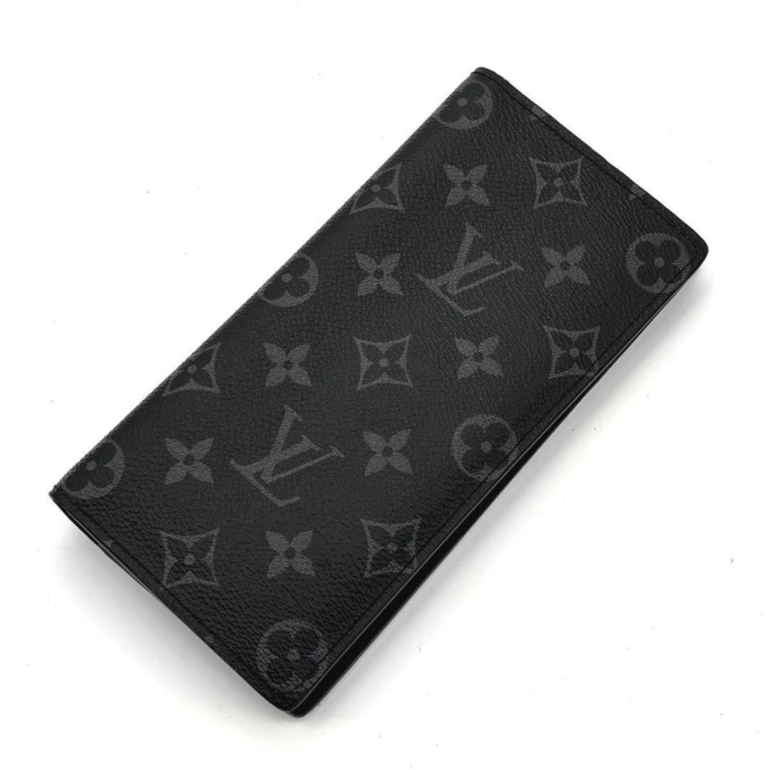 【新型IC】ルイヴィトン ブラザ NM モノグラム エクリプス 二つ折り 長財布