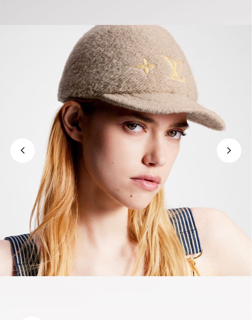 【新品】LOUIS VUITTON キャップ・ウールグラム ベージュ
