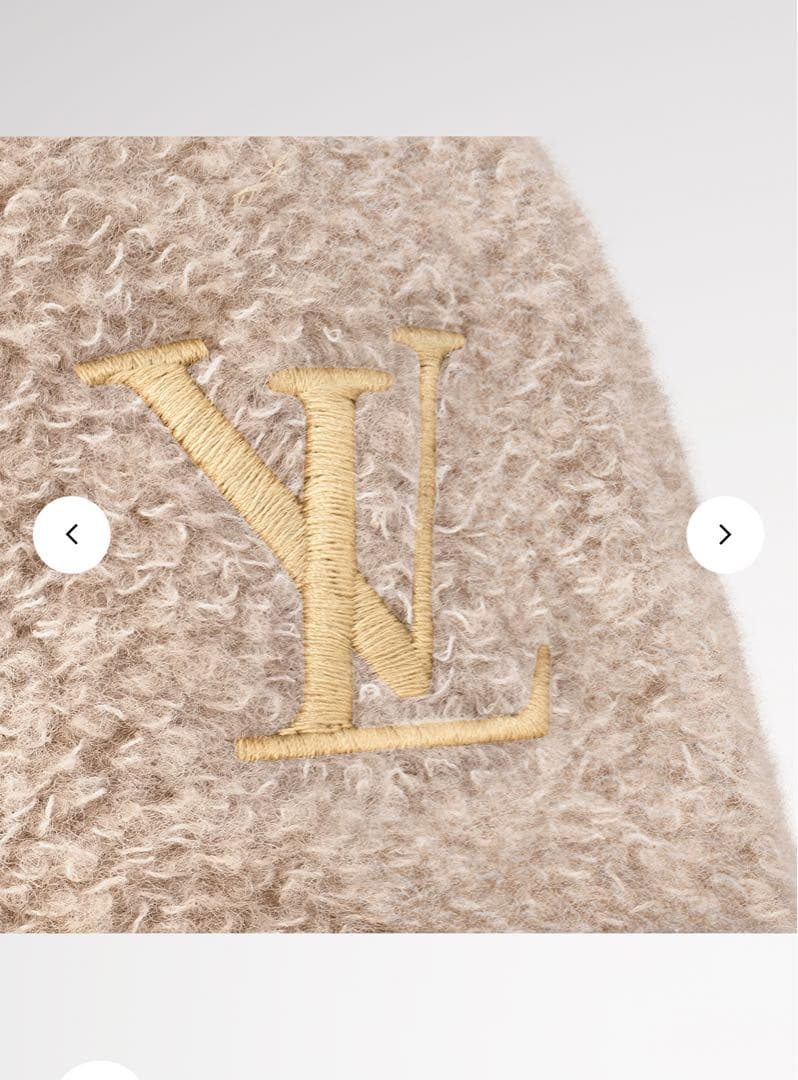 【新品】LOUIS VUITTON キャップ・ウールグラム ベージュ