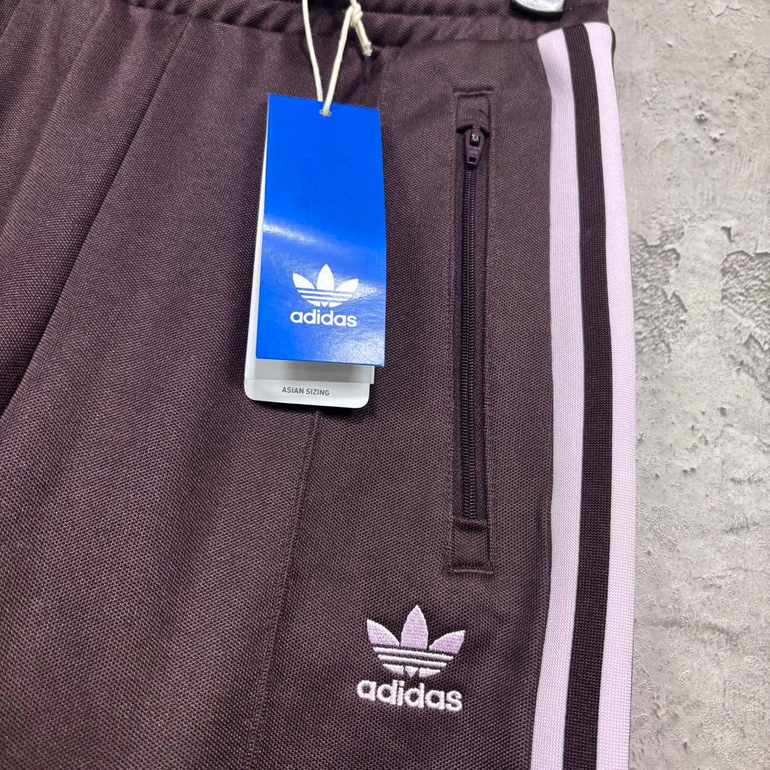 ☆人気　adidas ジャージ　トラックパンツ　ブラウン×ピンク　XS