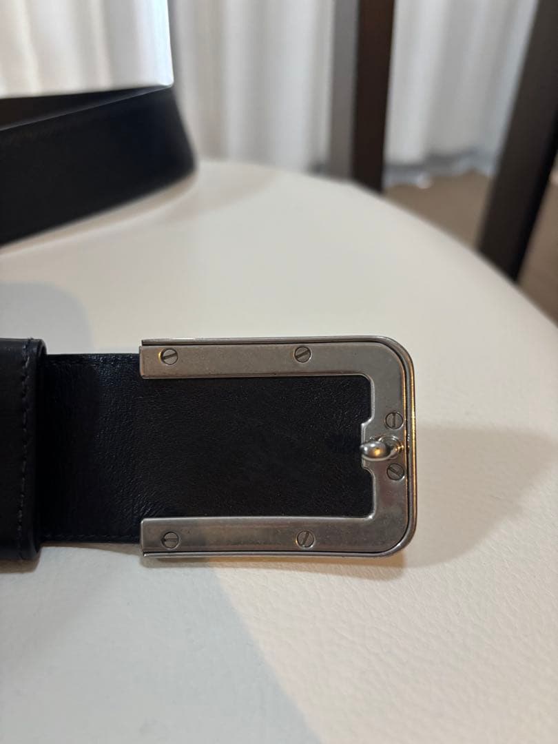 PRADA ブラックレザーベルト