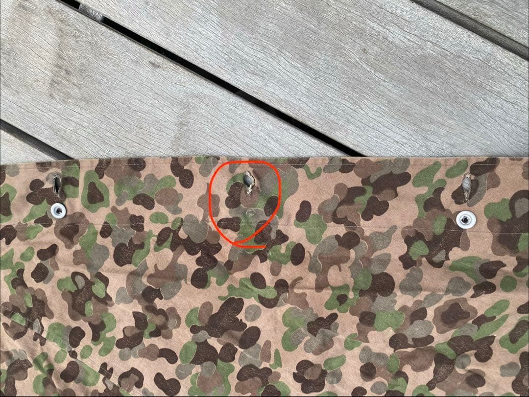 ビンテージ　オーストリア軍　スワンプカモ　ツェルトバーン　軍幕　ポンチョ②
