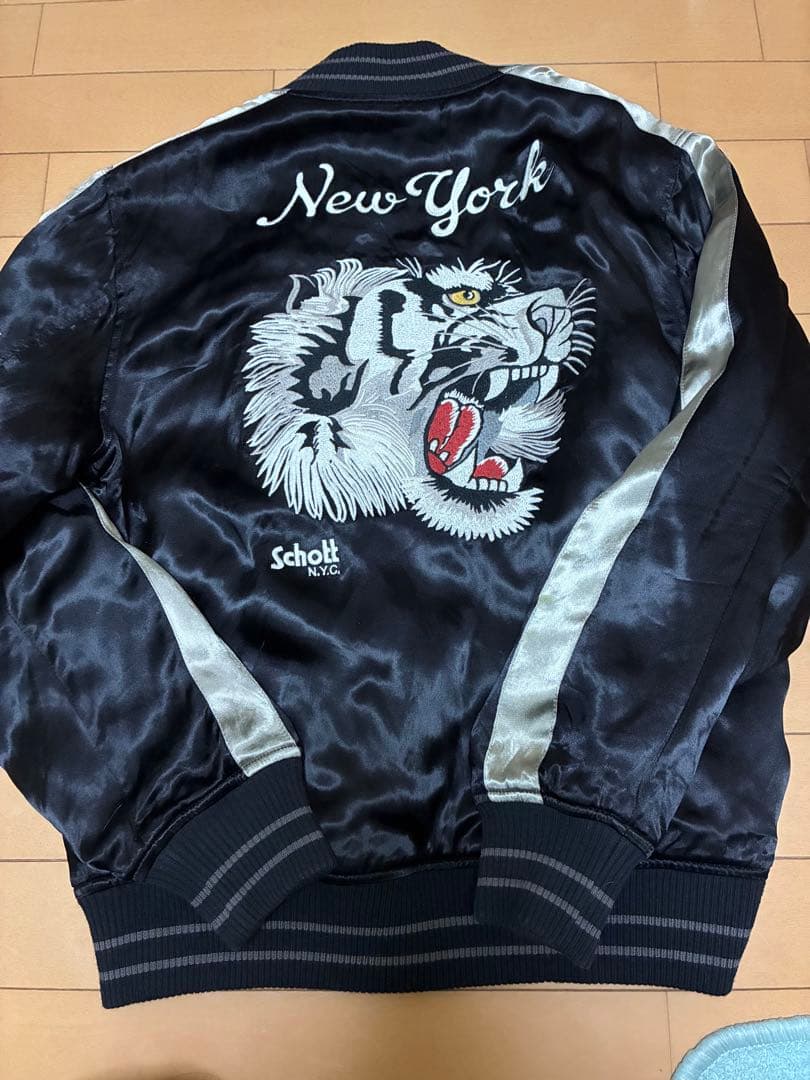 schott スカジャン　上野商会　ショット　タイガー　美品　スーベニア　黒L