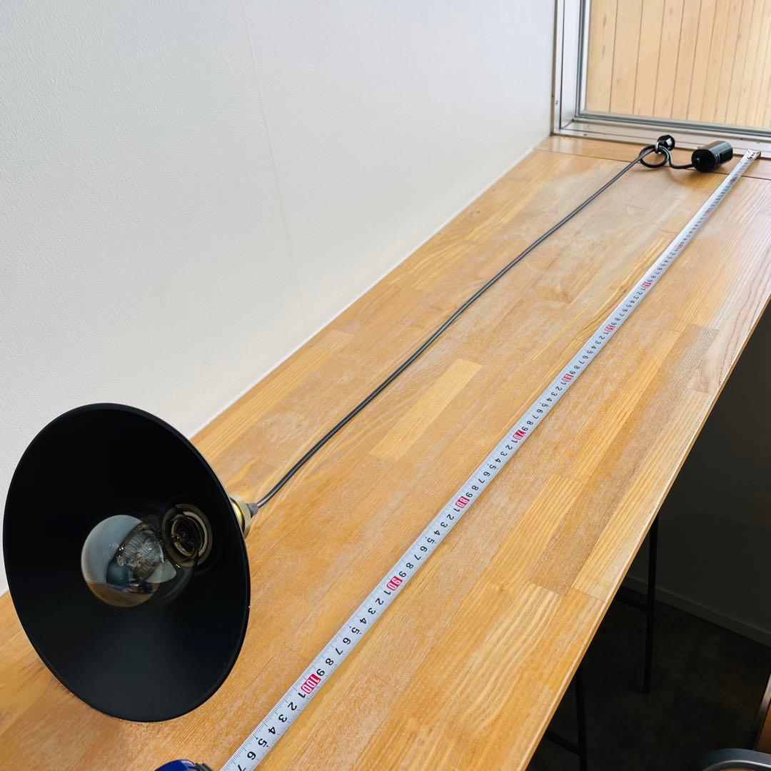 【美品】インダストリアル ペンダントライト 黒×真鍮調 直径22cm