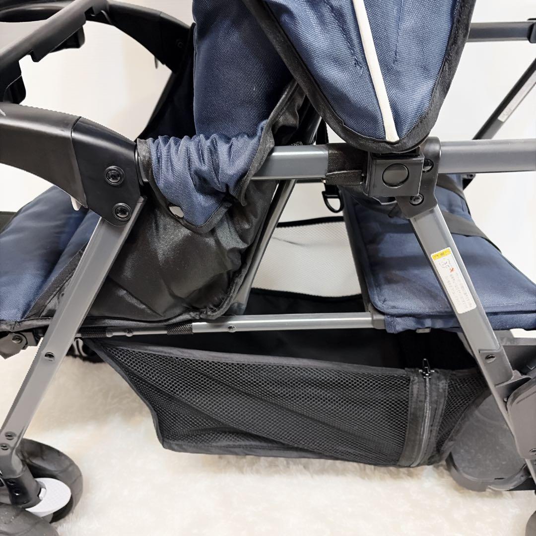 美品　カトージ　2人でゴー 縦型 スリム　2人乗りベビーカー　双子