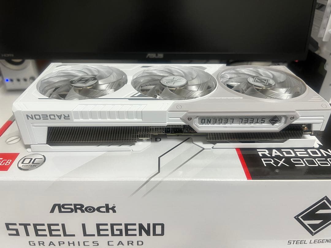 グラフィックボード・グラボ・ビデオカード Asrock Radeon RX9060XT Steel Legend 16gb