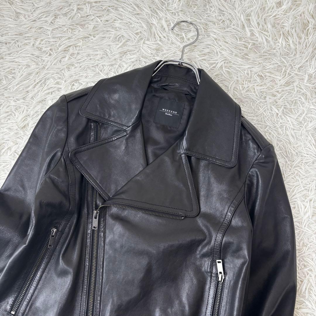 MaxMara✨未使用級　ダブルライダース　ラムレザー　ダブルジップ　現行タグ
