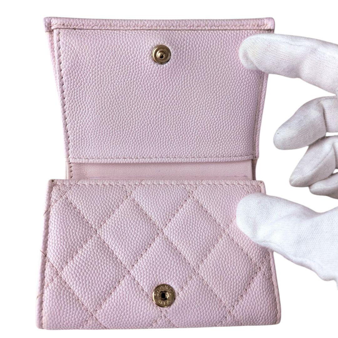 CHANEL♥キャビアスキン♥三つ折り財布