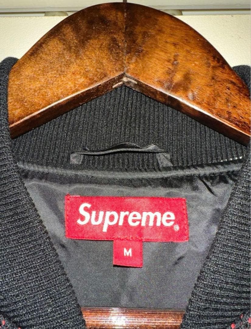 ジャケット・アウター Supreme Pinstripe Varsity Zip Up Sweater