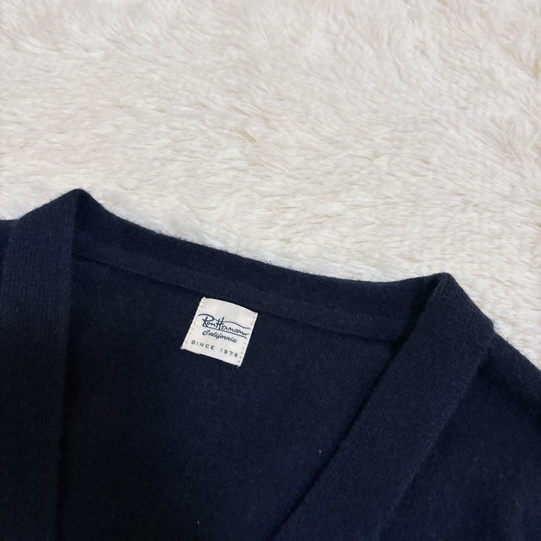 ロンハーマン 高級 カシミヤ100% カーディガン エルボーパッチ