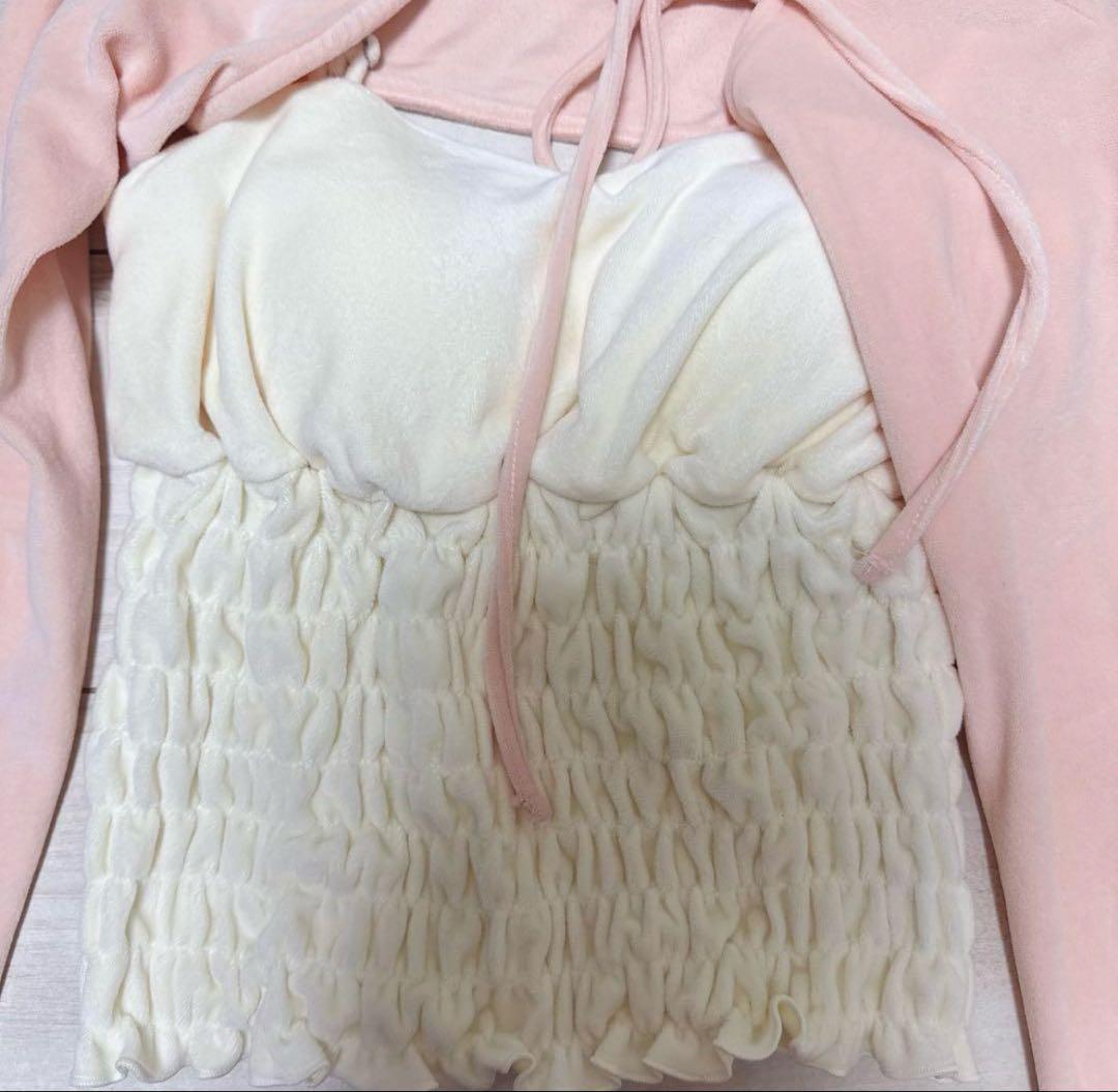 トップス Andmary Mei shirring tops pink
