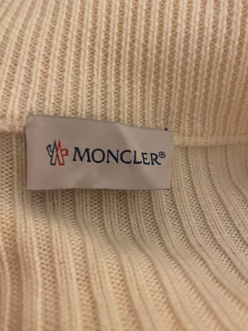 Moncler アイボリー 白　ジップアップ　ニット