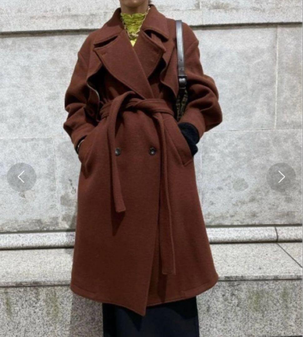 Ameri VINTAGE TRENCH LIKE MIDI COATブラウン