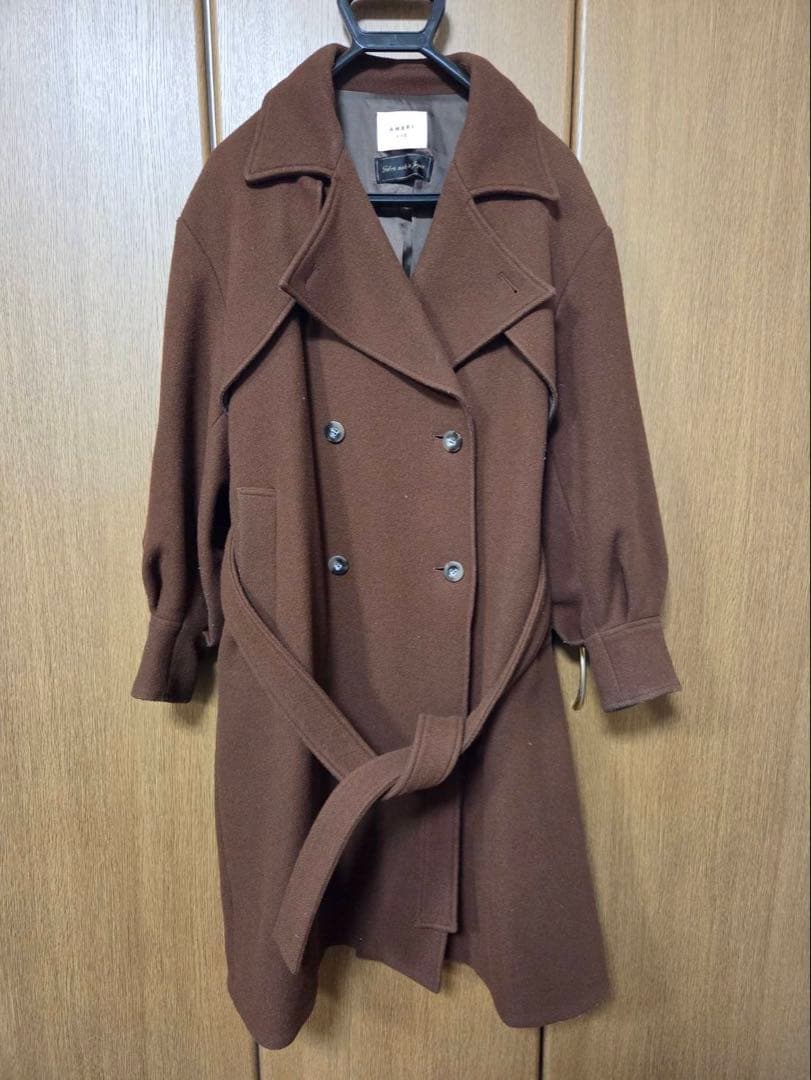 Ameri VINTAGE TRENCH LIKE MIDI COATブラウン