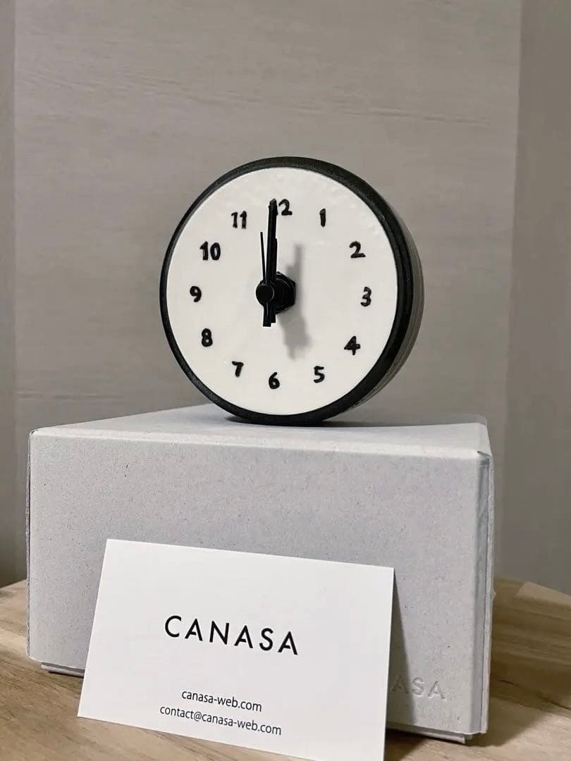 【新品未使用】CANASA 陶器　壁掛け時計　小