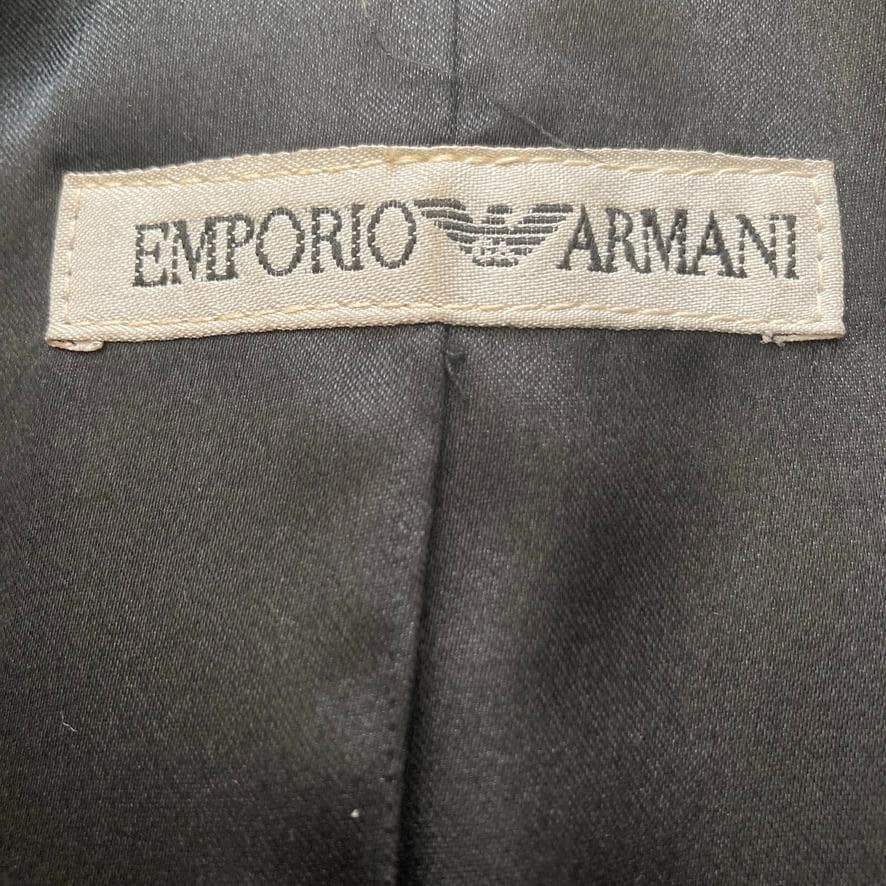 【美品】エンポリオアルマーニ　本革 レザージャケット ブラック ケース付き 40