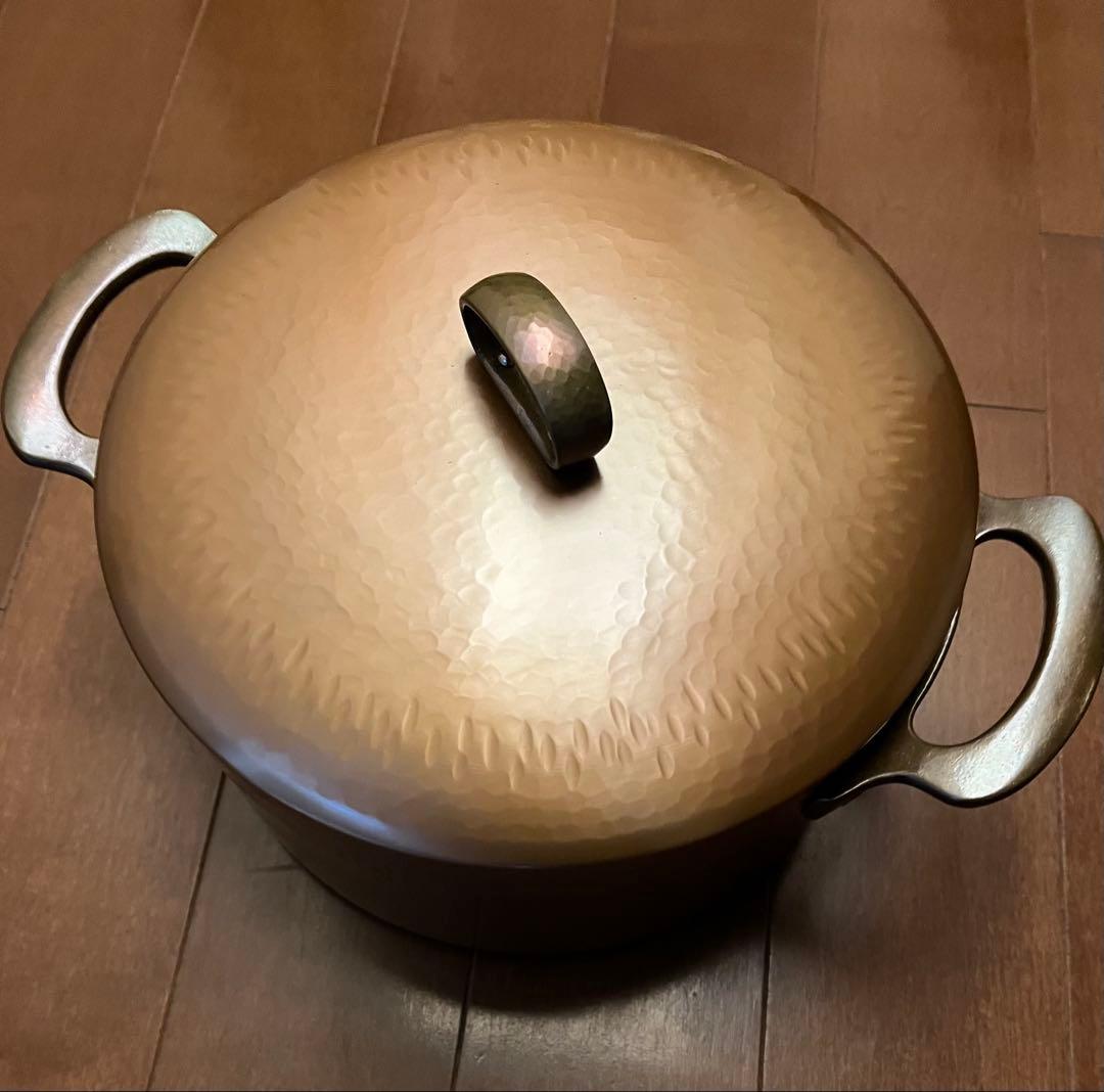 【未使用品】富貴堂 特厚銅鍋 両手鍋 24cm