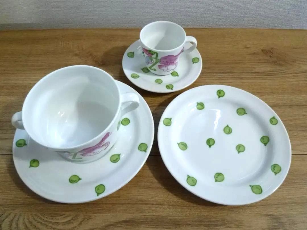 リチャードジノリ スイートピー スープ・デミタス・プレートのセット