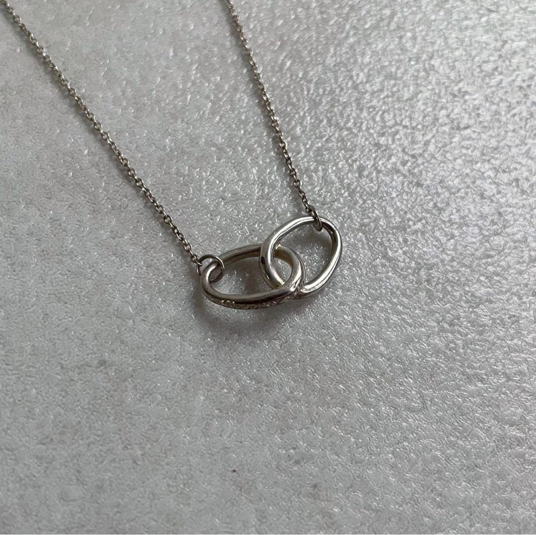 【TIFFANY】ダブルループ シルバーチェーン ネックレス