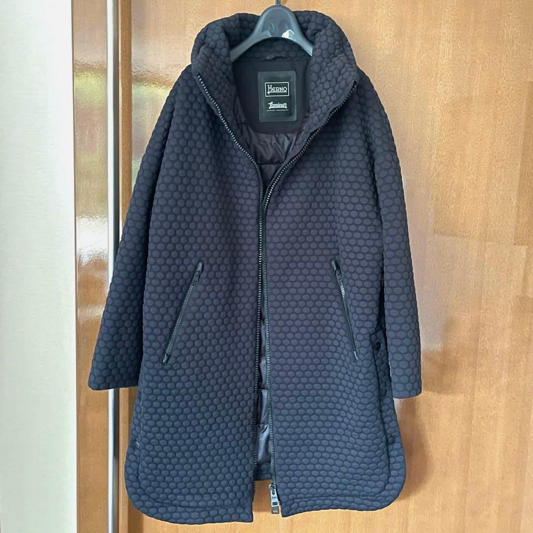 HERNOヘルノ LAMINARダウンコート 黒 フード付き19AW 定価20万