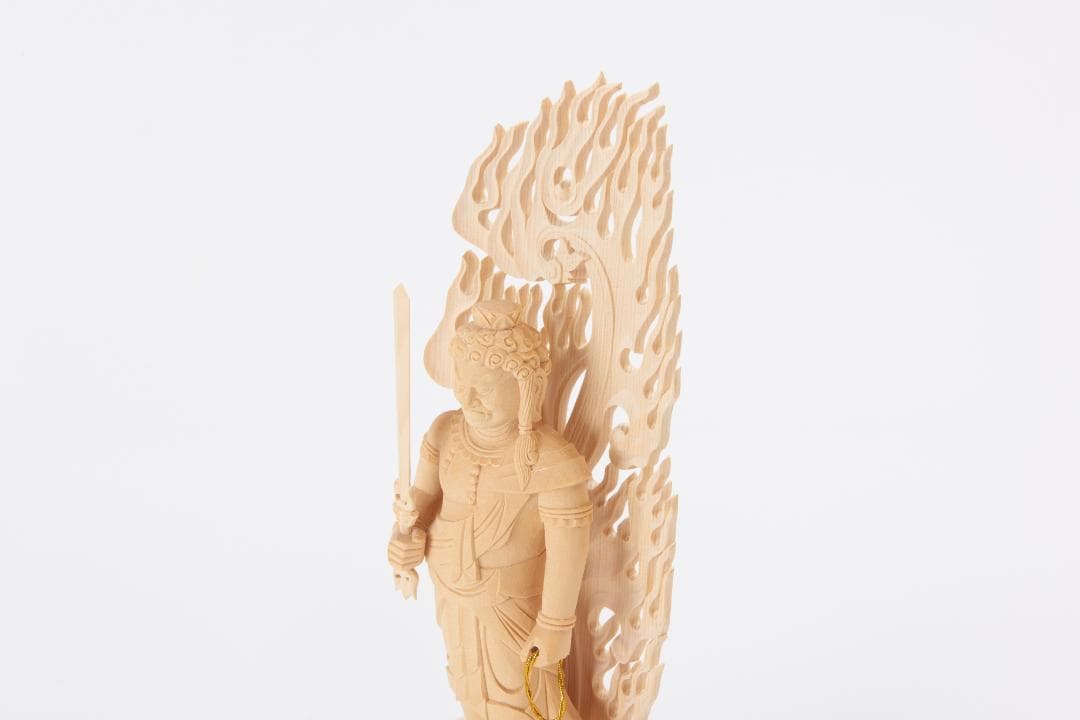 桧　立不動明王　30ｃｍ #021