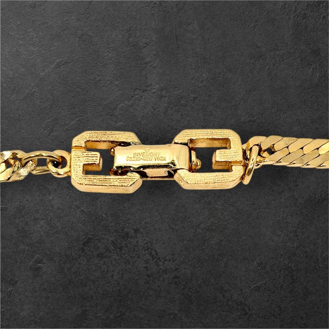美品✨GIVENCY ネックレス Gロゴ プレート ゴールド ヴィンテージ