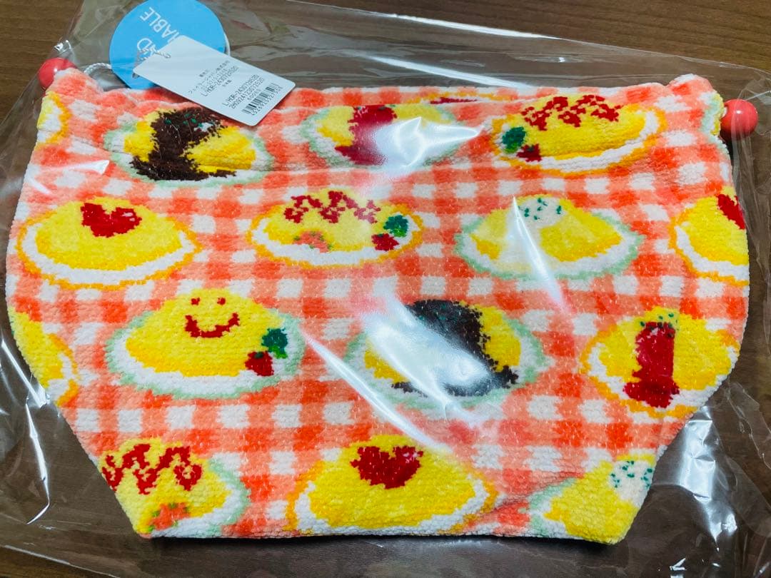 フェイラー ハッピーオムライス マチ付き巾着 アプリコット