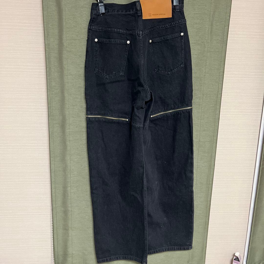 し*お様 試着のみ メゾンスペシャル デニム ファスナー パンツ38
